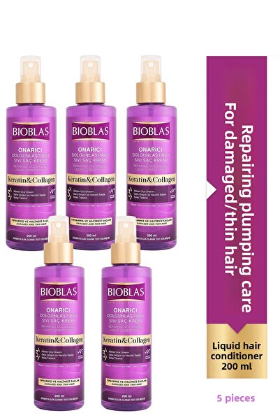 Bioblas Balsam lichid cu keratină și colagen 5X200 ml
