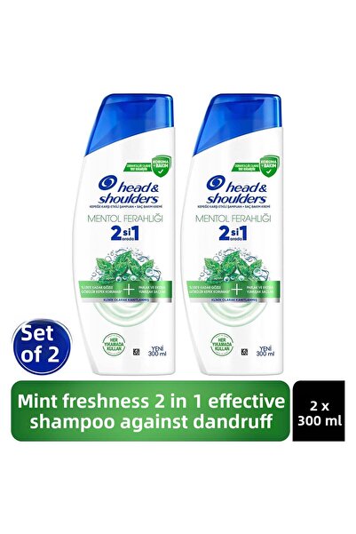 Head & Shoulders Menthol Freshness Anti-Dandruff Shampoo 300ml X 2 Pieces
