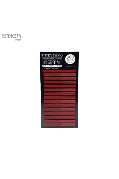 sibga tasarım Dark Red Thin Strip Postit 300 Sheets Transparent Color Post-It Post It. Bookmark Bookmark Sticker