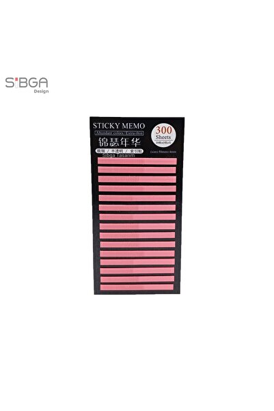 sibga tasarım Pink Thin Strip Postit 300 Sheets Transparent Color Post-It Post It. Bookmark Bookmark Sticker