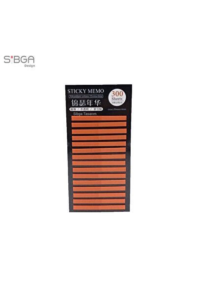sibga tasarım Orange Thin Strip Postit 300 Sheets Transparent Color Post-It Post It. Bookmark Bookmark Sticker