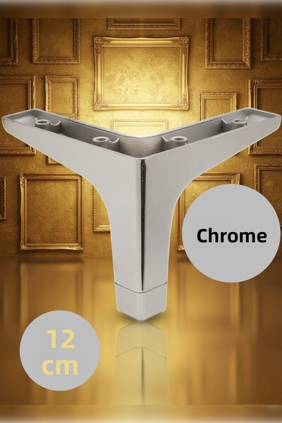 MH MiniHediye Luxury Furniture Sofa Coffee Table Tv Unit Seat Leg 12 cm High Gloss Plastic Chrome Base Legs