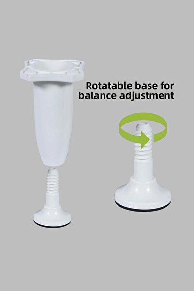 MH MiniHediye Adjustable Cabinet Furniture Seat Sofa Coffee Table Leg 10 cm Plastic White Legs