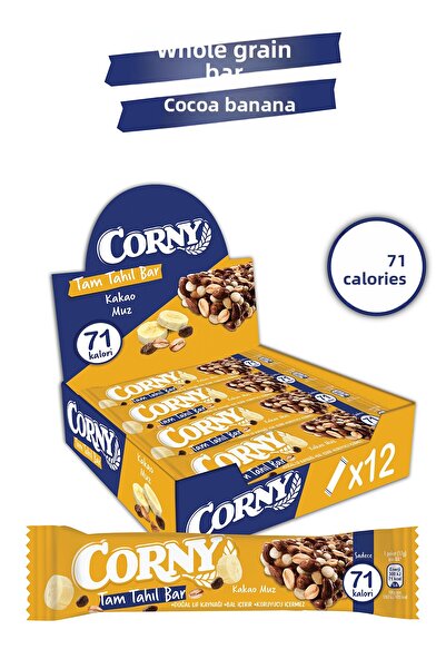 CORNY لوح حبوب الكاكاو والموز × 12 قطعة