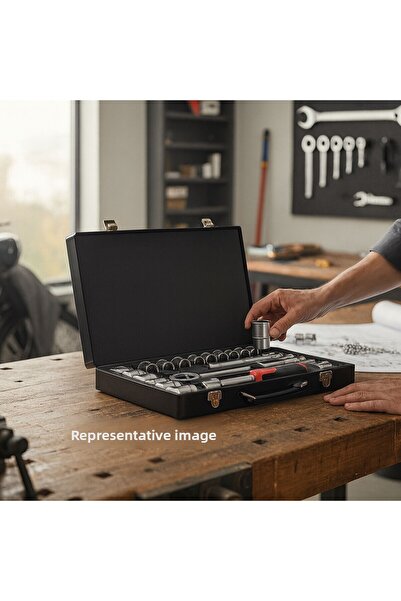 Badem10 Socket Set 1/2” Cr-V Steel 26 Pieces Professional Repair Maintenance Socket Wrench Bit Multi-Purpose Set