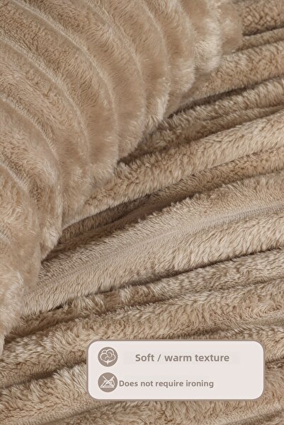 Elart Mateo Blanket Set Single Wellsoft 2 Pieces (180X240 cm) Cappuccino