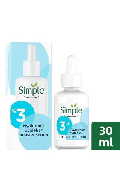 Simple سيروم معزز 3% حمض الهيالورونيك + فيتامين ب5 ترطيب عميق للبشرة 30 مل