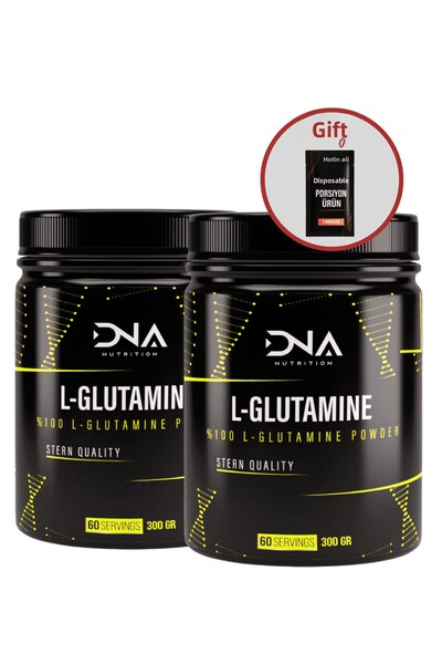 Dna Nutrition مسحوق الجلوتامين 300 جرام × 2 قطعة (إجمالي 600 جرام - 120 خدمة)