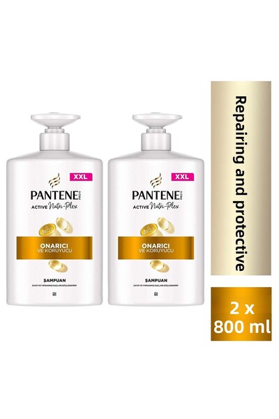 Pantene Repairing & Protective Shampoo 800ml Pump Bottle X 2 Pieces
