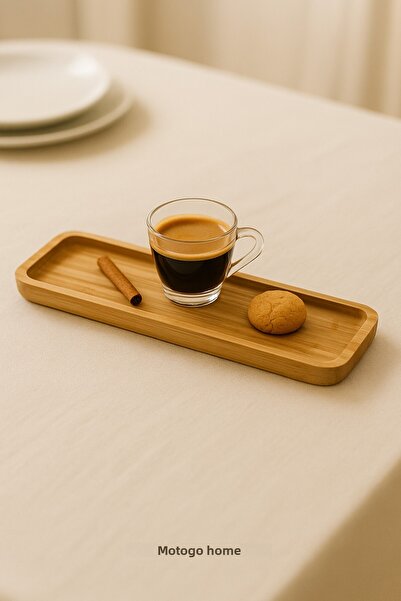 Mottogo Bamboo Thin Serving Plate – 32.5 × 9 × 1.5 cm