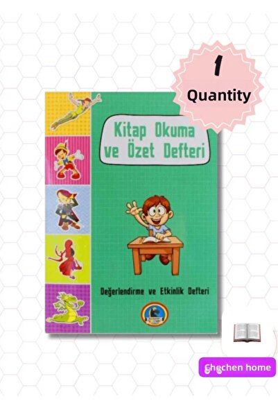 ÇEÇEN HOME Book Reading and Summary Notebook, Assessment and Activity Notebook