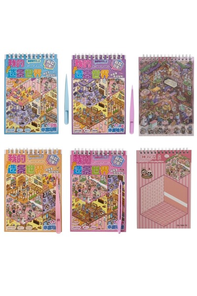 Kapibara Magic Cafe 3D Sticker Home Set A5 Sticker Notebook with Tweezers Gif...