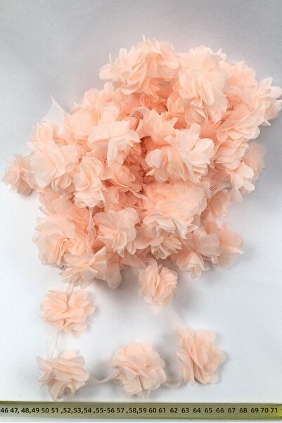 Fiyonks Atölye Laser Cut Flower, Decorative Flower Ribbon Tulle 5 Meters Long