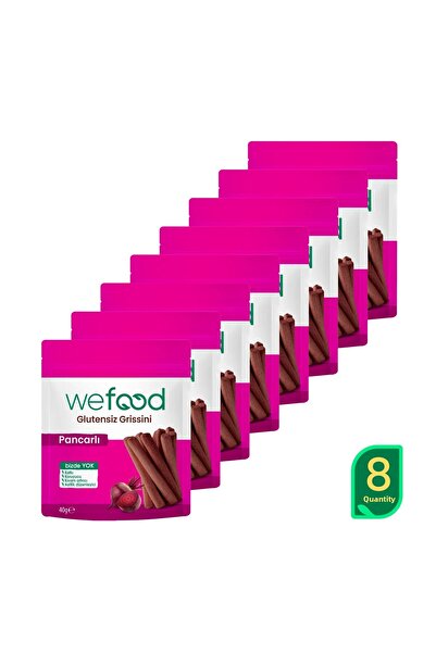 Wefood Gluten-Free Grissini with Beetroot, Pack of 8