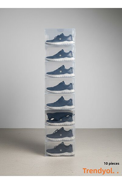 Tercih Home 10 Pieces Men's Transparent Shoes Box Is Suitable for Travel