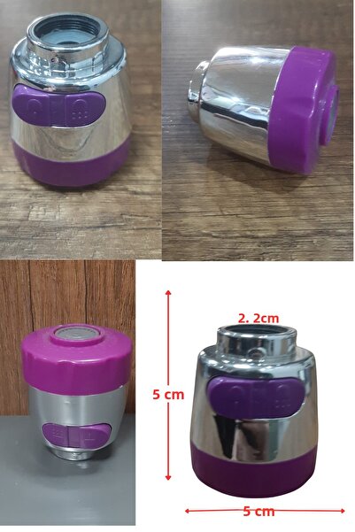 BULİTRA Su Armatürleri New 22mm Faucet Nozzle Aerator Bubbler Sprayer Water Saving Tap Filter Two Modes Purple