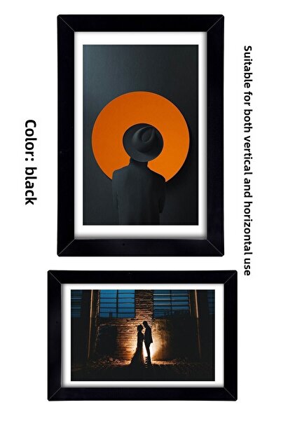 AS TİCARET 6 Pieces (A4) 21X30 Black Frame - A4 Certificate or Photo Frame with Pvc