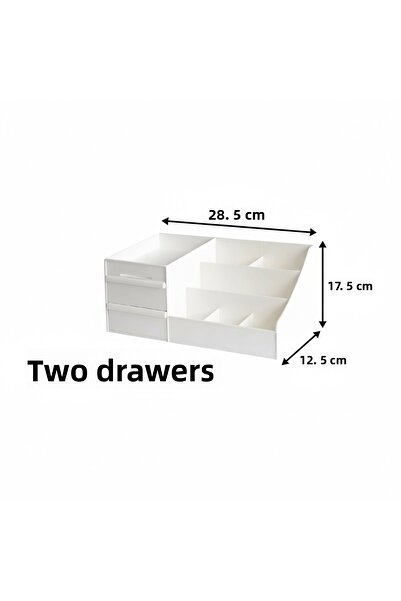 Rembox Multi-Purpose Makeup & Jewelry Organizer with Two Drawers – Modern and Stylish