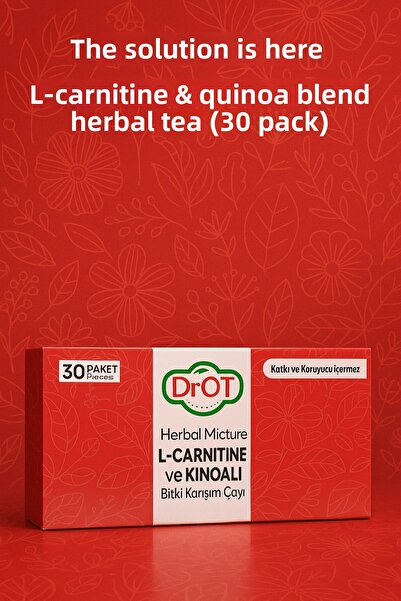 Çare Burada Drot - L-Carnitine & Quinoa Blended Herbal Tea (30 Packets)