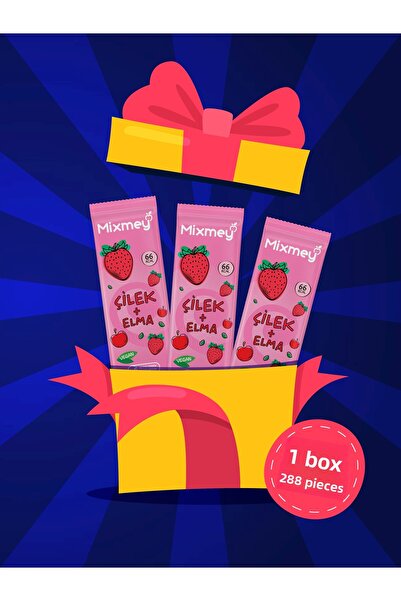 mixmey Strawberry Fruit Bar 288 Pieces |   Healthy Snacks – Vegan, Gluten-Free (20Gr X 288 Pieces)