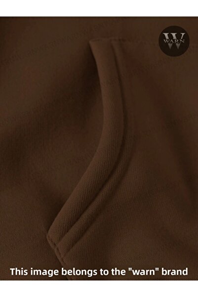 warn Φούτερ με κουκούλα 3 νήματα, χειμερινό Unisex, βαμβακερό, χοντρό