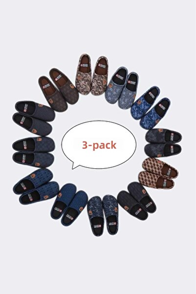 Moda Devrin Pack of 3 Gz Winter Gondola House Slippers Dowry Bundle Set