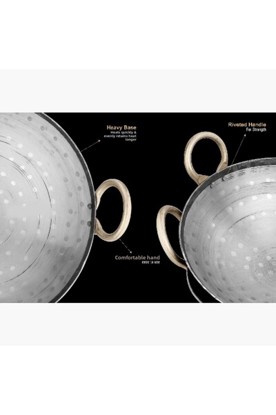 Home Box Ferric Wrought Iron Wok - 30 cm