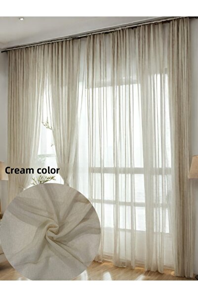 MebelPort Curtain كتان تول قابل للطي أمريكي مطوي 1/3 كتان (مناسب للقرن والرستيك)