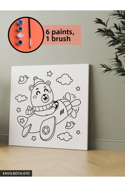 CeSht Canvas Painting Set Includes Brush and Paint