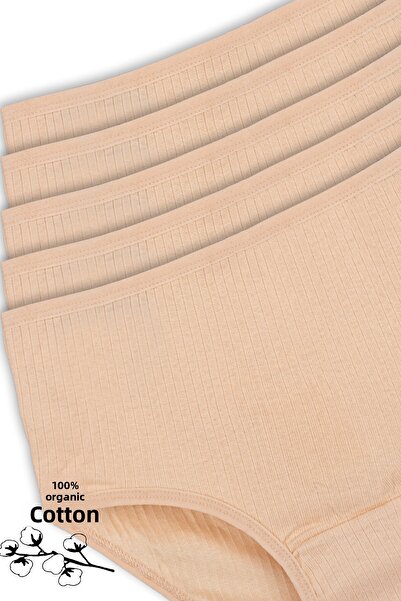 Humaone 100% βαμβακερό 5 τεμάχιο ψηλόμεσο γυναικείο εσώρουχο Bt2-bd4