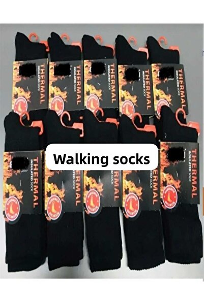 Gezen Çorap SEAMLESS Черни термо бельо 10 чифта Пълни кърпи Памук Меки UNISEX...