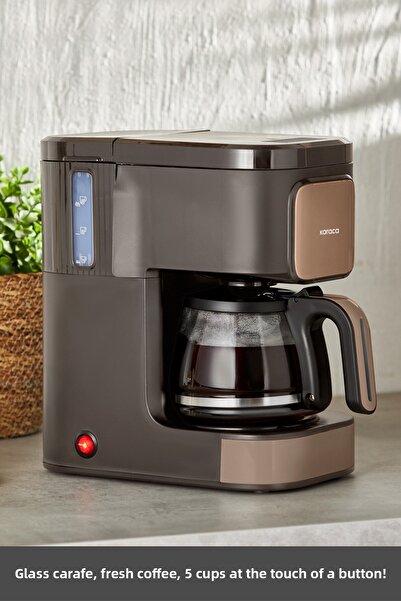 Karaca Just Coffee Aroma - 2 in 1 Filter Coffee Machine, Dress Rainbow Brown