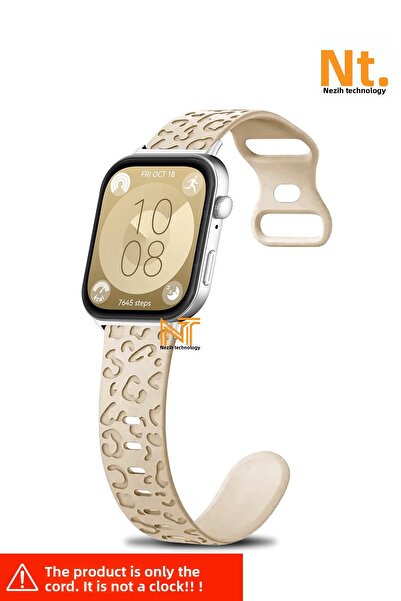 Nezih Case Huawei Watch Fit 3 / Fit 4 / Fit 4 Pro Compatible a Quality Leopard Pattern Silicone Cord / Strap