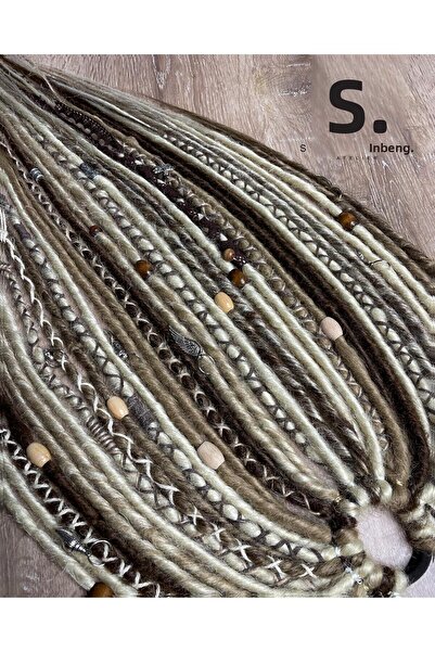 Selin Bengi 36-Piece Rasta Buckle 50cm - Platinum & Light Ashy Auburn & Dark Auburn