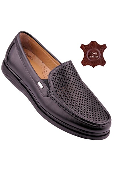 DETECTOR Genuine Leather Orthopedic Lightweight Soft Perforated Men's Shoes
