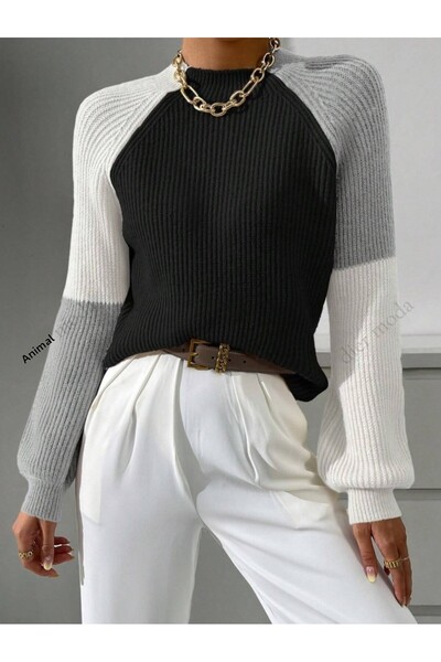 Dier Moda Pulover italien pentru femei cu mâneci lungi și gât înalt în 3 culori, pulover pentru femei