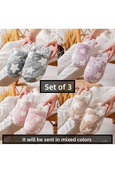 Slipcat Σετ με 3 Παντόφλες Σπίτι Παντόφλες Προίκα Συσκευασία