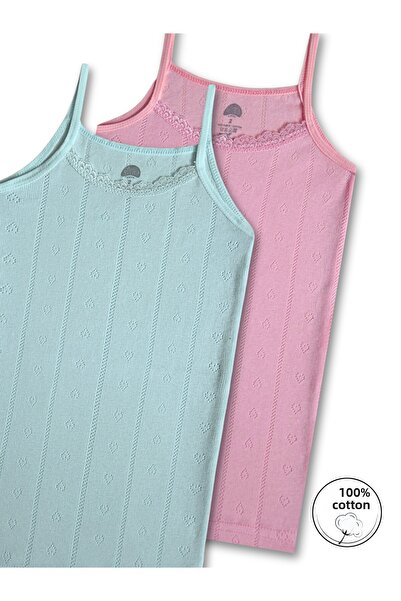 GizaKids 100% Cotton Girls' Undershirt Undershirt Underwear Set of 6