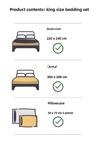 VAROL Cotton Satin King Size (King Size) Duvet Cover Set - White