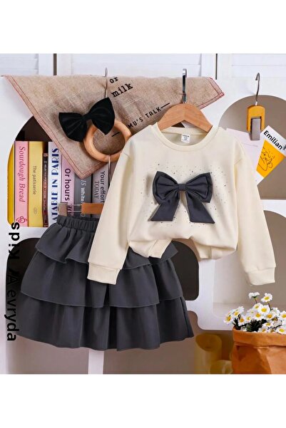 YARENKİDS Îmbrăcăminte pentru fete İPEKKİDS COSTUME CU FUSTA CU FUNDĂ