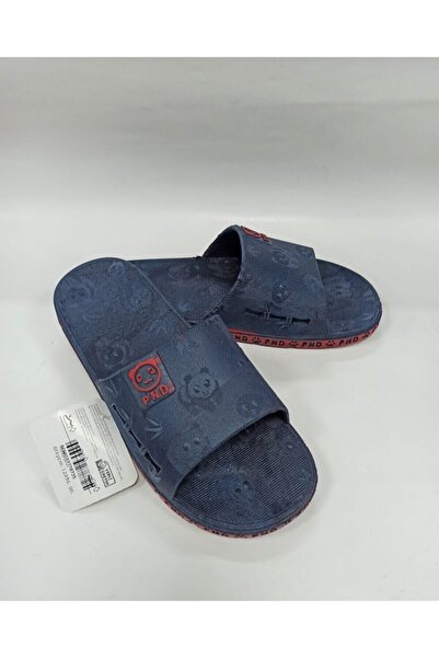 GEZER Унисекс тъмносини червени неплъзгащи се пластмасови чехли