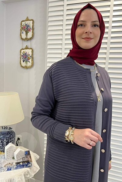 Rabia Şamlı Ζακέτα Magnolia Anthracite Knitwear