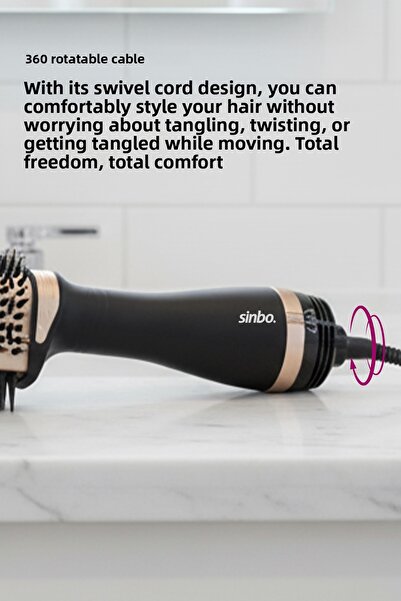 Sinbo Shd-1731 - 3 in 1 Hair Styler and Air Blow Hair Straightener Blow Dryer Comb