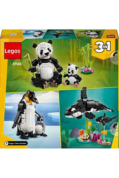 LEGO ® Creator 3 în 1 Animale sălbatice: Familia Panda 31165 - Set de construcție pentru vârste de 8 ani și peste (626 PIESE)