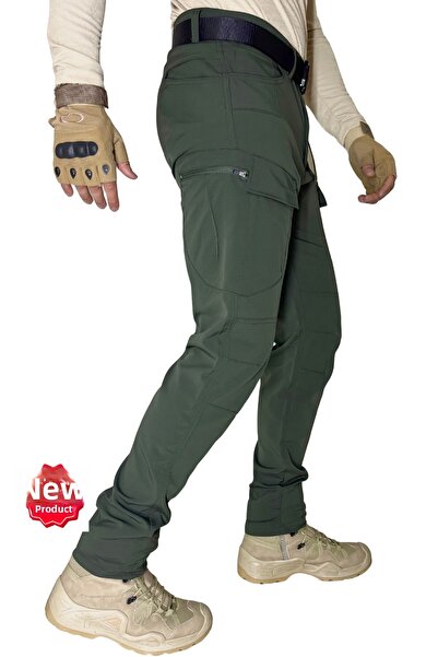 Polviton 217 Khaki Men's Cargo Pants Tactical Outdoor Non-Lycra Thin Fabric