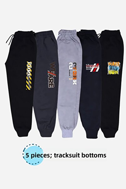 FYK KİDS Chlapecké tepláky s kapsami - 5dílné potištěné - smíšené