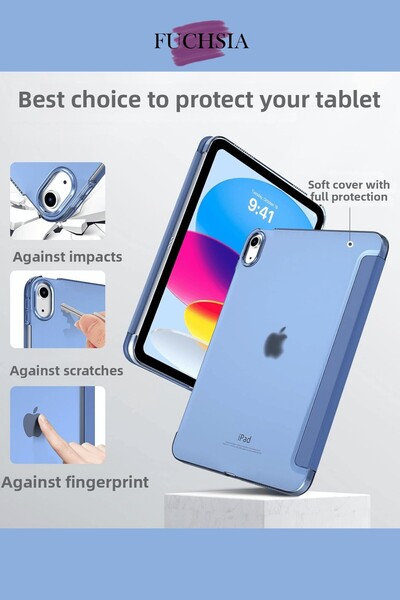 Fuchsia 11. Generation A16 2025 Compatible 11 Inch Tri Folding Tablet Case with Pen Compartment and Stand