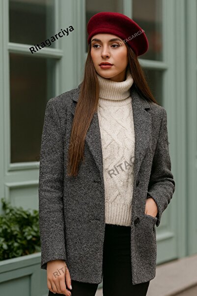 Ritagarcia Francouzský plstěný burgundský malíř baret