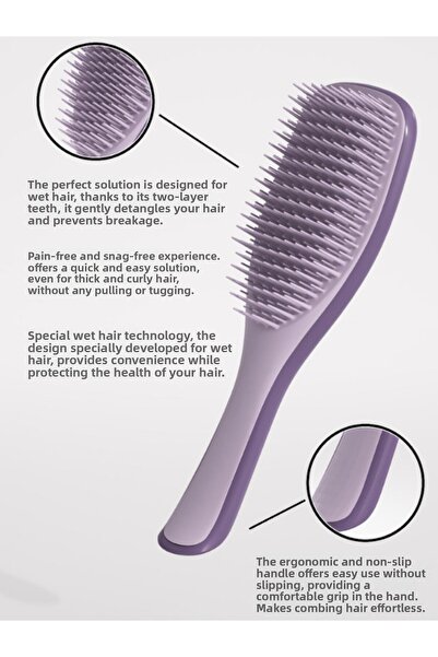 Acarlar Ticaret 2Pcs New Generation Hair Brush and Comb