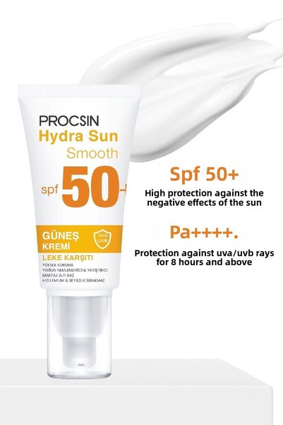 PROCSIN كريم هيدرا صن SPF50+ للترطيب المكثف والهدوء ومضاد للعيوب وواقي من الشمس للبشرة Pa++++